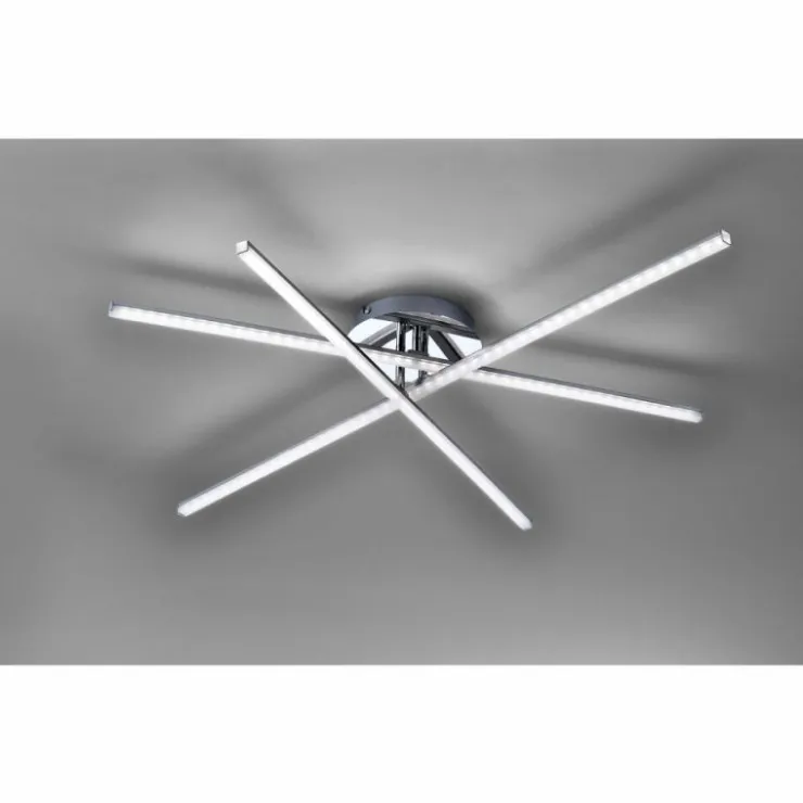 Luminaires Leuchten Direkt Éclairage Led|Plafonnier Leuchten Direkt Simon LED Chrome, 3 lumières