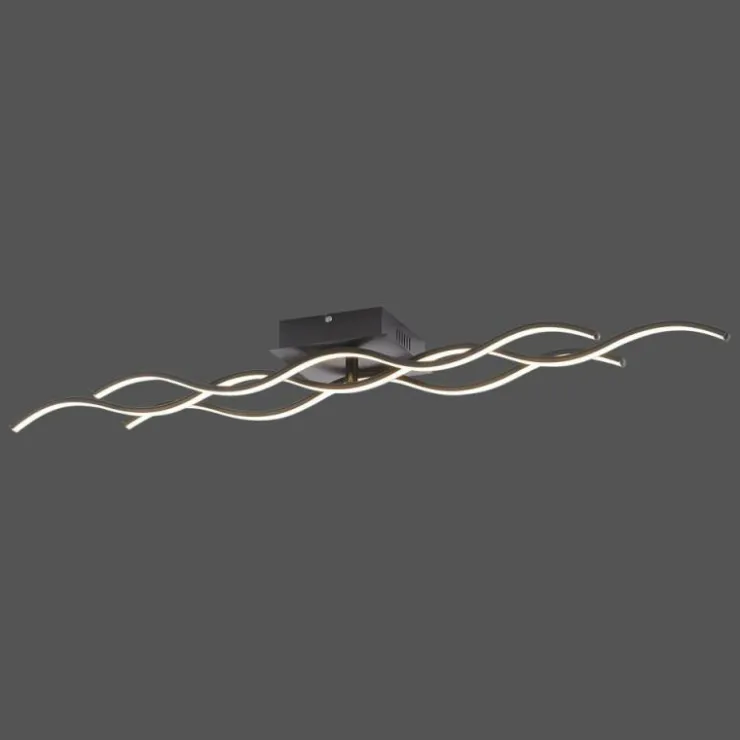 Luminaires Leuchten Direkt Éclairage Led|Plafonnier Leuchten Direkt Wave LED Noir, 3 lumières
