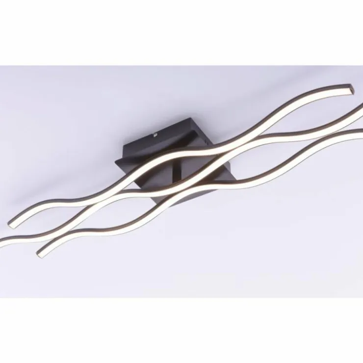 Luminaires Leuchten Direkt Éclairage Led|Plafonnier Leuchten Direkt Wave LED Noir, 3 lumières