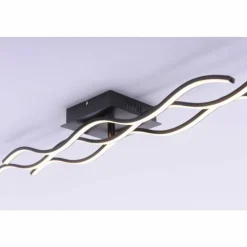 Luminaires Leuchten Direkt Éclairage Led|Plafonnier Leuchten Direkt Wave LED Noir, 3 lumières