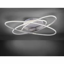Luminaires Leuchten Direkt Éclairage Led|Plafonnier Leuchten Direkt MALIK LED Acier inoxydable, 1 lumière, Télécommandes
