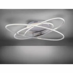 Luminaires Leuchten Direkt Éclairage Led|Plafonnier Leuchten Direkt MALIK LED Acier inoxydable, 1 lumière, Télécommandes
