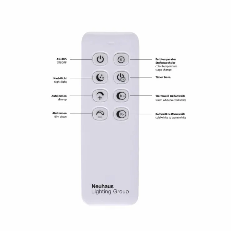 Luminaires Leuchten Direkt Éclairage Led|Plafonnier Leuchten Direkt IVEN LED Acier inoxydable, 2 lumières, Télécommandes