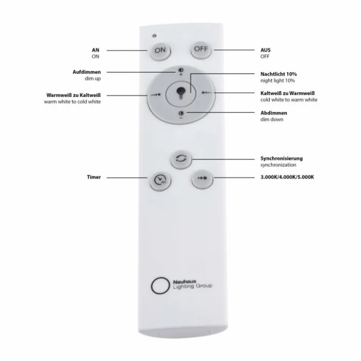 Luminaires Leuchten Direkt Éclairage Led|Plafonnier Leuchten Direkt FRIDA LED Transparent, 1 lumière, Télécommandes