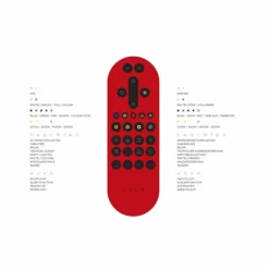 Plafonnier Leuchten Direkt Ls-TIM LED Chrome, 4 lumières, Télécommandes, Changeur de couleurs