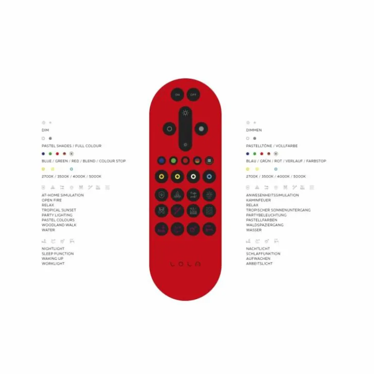 Plafonnier Leuchten Direkt Ls-FLAT LED Blanc, 1 lumière, Télécommandes, Changeur de couleurs