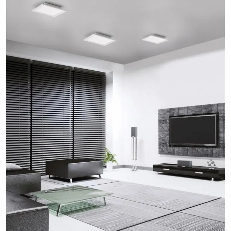 Plafonnier Leuchten Direkt Ls-FLAT LED Blanc, 1 lumière, Télécommandes, Changeur de couleurs