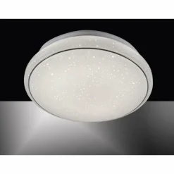 Plafonnier Leuchten Direkt Ls-JUPI LED Blanc, 1 lumière, Télécommandes, Changeur de couleurs