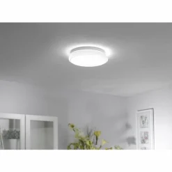 Plafonnier Leuchten Direkt Ls-JUPI LED Blanc, 1 lumière, Télécommandes, Changeur de couleurs