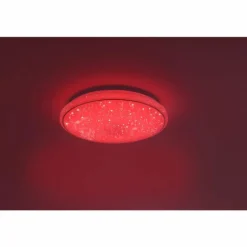 Plafonnier Leuchten Direkt Ls-JUPI LED Blanc, 1 lumière, Télécommandes, Changeur de couleurs