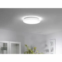 Plafonnier Leuchten Direkt Ls-JUPI LED Blanc, 1 lumière, Télécommandes, Changeur de couleurs