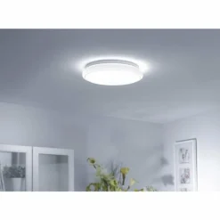 Plafonnier Leuchten Direkt Ls-JUPI LED Blanc, 1 lumière, Télécommandes, Changeur de couleurs