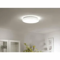 Plafonnier Leuchten Direkt Ls-JUPI LED Blanc, 1 lumière, Télécommandes, Changeur de couleurs