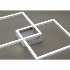 Plafonnier Leuchten Direkt Ls-MAXI LED Acier inoxydable, 2 lumières, Télécommandes, Changeur de couleurs