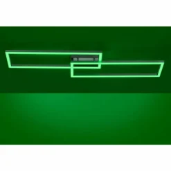 Plafonnier Leuchten Direkt Ls-MAXI LED Acier inoxydable, 1 lumière, Télécommandes, Changeur de couleurs