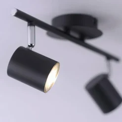 Luminaires Leuchten Direkt Éclairage Led|Plafonnier Leuchten Direkt TARIK LED Noir, 2 lumières