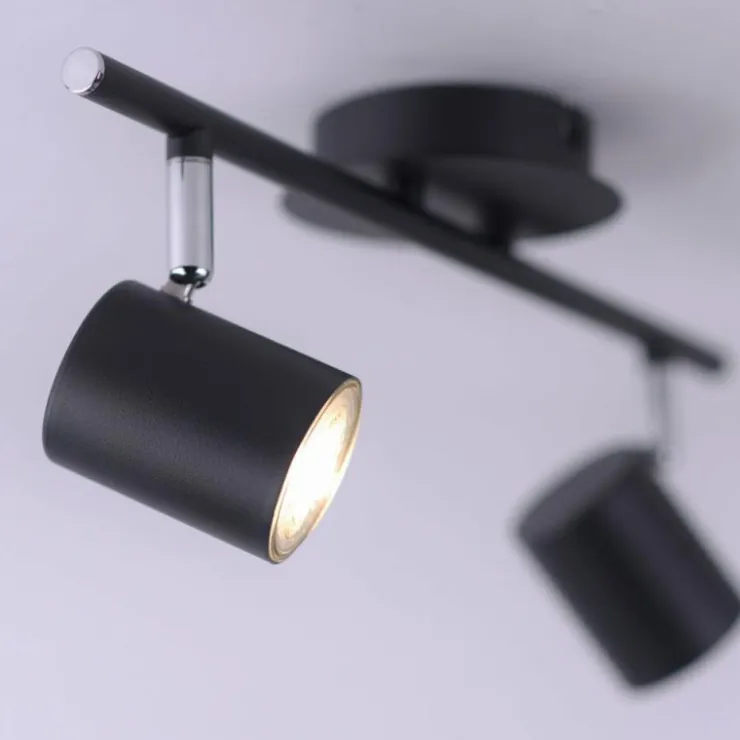 Luminaires Leuchten Direkt Éclairage Led|Plafonnier Leuchten Direkt TARIK LED Noir, 2 lumières