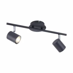 Luminaires Leuchten Direkt Éclairage Led|Plafonnier Leuchten Direkt TARIK LED Noir, 2 lumières