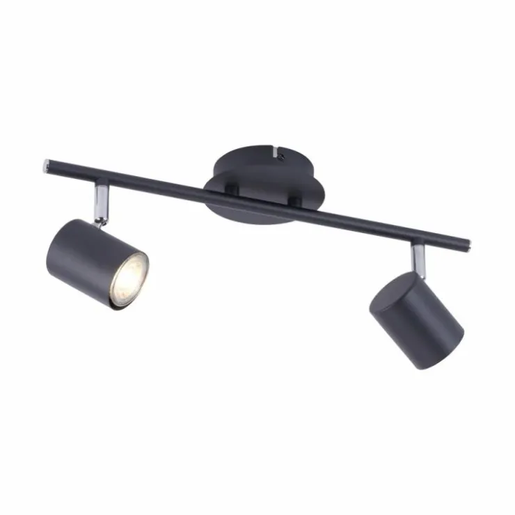 Luminaires Leuchten Direkt Éclairage Led|Plafonnier Leuchten Direkt TARIK LED Noir, 2 lumières