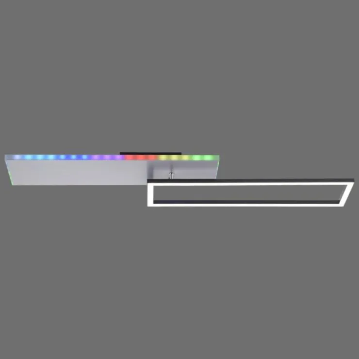 Luminaires Leuchten Direkt Éclairage Led|Plafonnier Leuchten Direkt RENDA LED Argenté, 2 lumières, Télécommandes, Changeur de couleurs