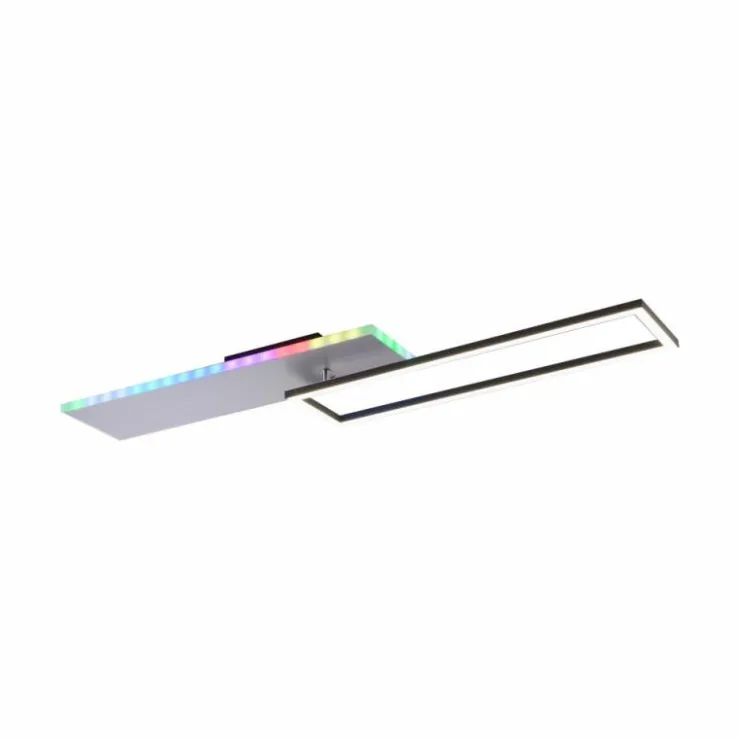 Luminaires Leuchten Direkt Éclairage Led|Plafonnier Leuchten Direkt RENDA LED Argenté, 2 lumières, Télécommandes, Changeur de couleurs