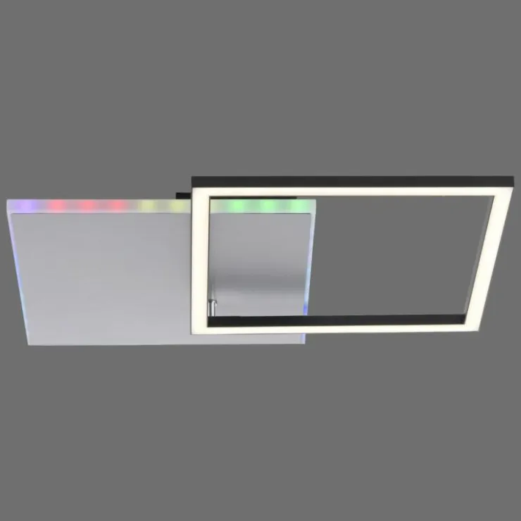 Luminaires Leuchten Direkt Éclairage Led|Plafonnier Leuchten Direkt RENDA LED Argenté, 2 lumières, Télécommandes, Changeur de couleurs