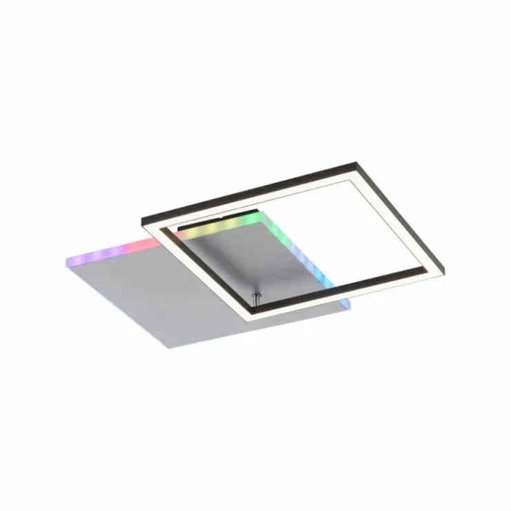 Luminaires Leuchten Direkt Éclairage Led|Plafonnier Leuchten Direkt RENDA LED Argenté, 2 lumières, Télécommandes, Changeur de couleurs