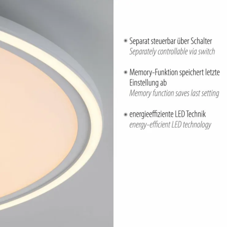 Luminaires Leuchten Direkt Éclairage Led|Plafonnier Leuchten Direkt BEDGING LED Blanc, 2 lumières