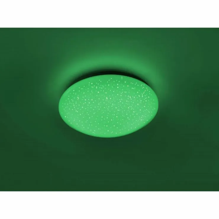 Luminaires Leuchten Direkt Éclairage Led|Plafonnier Leuchten-Direkt SKYLER LED Acier brossé, Blanc, 1 lumière, Télécommandes, Changeur de couleurs