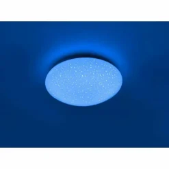 Luminaires Leuchten Direkt Éclairage Led|Plafonnier Leuchten-Direkt SKYLER LED Acier brossé, Blanc, 1 lumière, Télécommandes, Changeur de couleurs