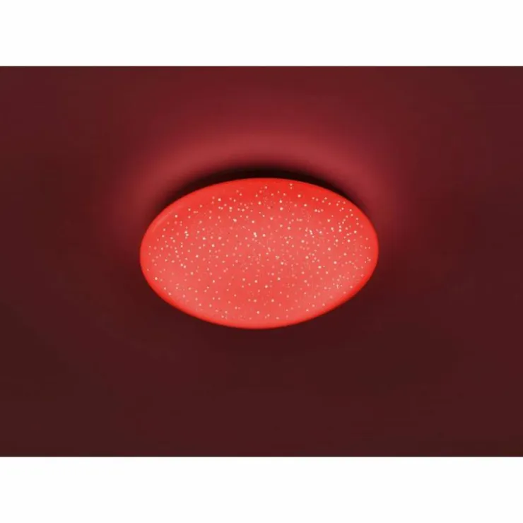 Luminaires Leuchten Direkt Éclairage Led|Plafonnier Leuchten-Direkt SKYLER LED Acier brossé, Blanc, 1 lumière, Télécommandes, Changeur de couleurs