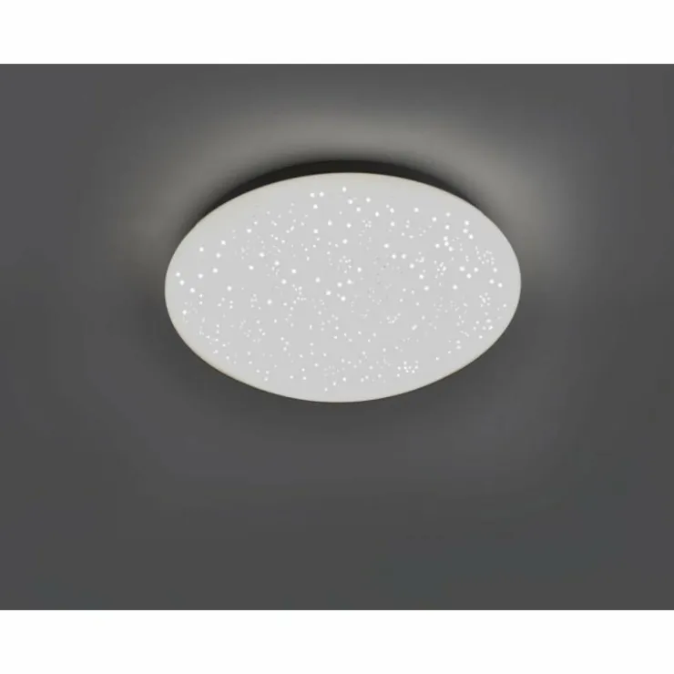 Luminaires Leuchten Direkt Éclairage Led|Plafonnier Leuchten-Direkt SKYLER LED Acier brossé, Blanc, 1 lumière, Télécommandes, Changeur de couleurs