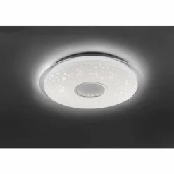 Luminaires Leuchten Direkt Éclairage Led|Plafonnier Leuchten-Direkt JONAS LED Acier brossé, Blanc, 1 lumière, Télécommandes