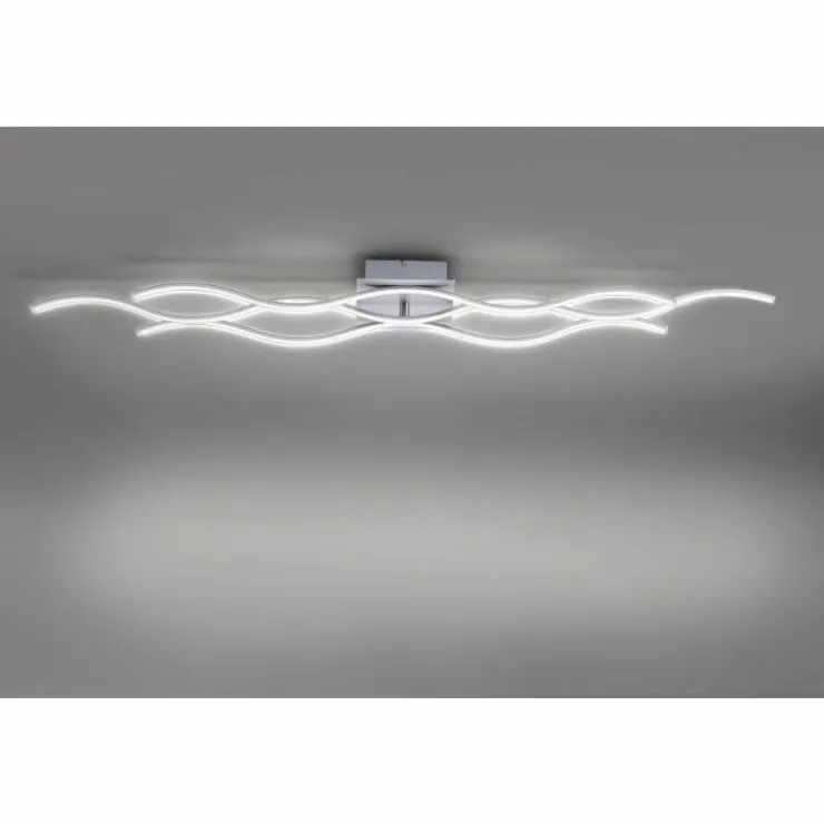 Luminaires Leuchten Direkt Éclairage Led|Plafonnier Leuchten-Direkt Wave LED Acier inoxydable, 3 lumières