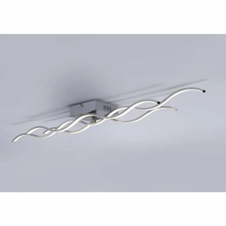Luminaires Leuchten Direkt Éclairage Led|Plafonnier Leuchten-Direkt Wave LED Acier inoxydable, 3 lumières