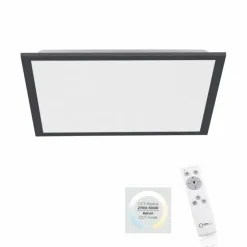 Luminaires Leuchten Direkt Éclairage Led|Plafonnier Leuchten-Direkt FLAT LED Noir, 1 lumière, Télécommandes