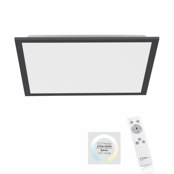 Luminaires Leuchten Direkt Éclairage Led|Plafonnier Leuchten-Direkt FLAT LED Noir, 1 lumière, Télécommandes