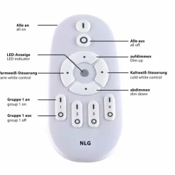 Luminaires Leuchten Direkt Éclairage Led|Plafonnier Leuchten-Direkt CANVAS LED Blanc, 1 lumière, Télécommandes