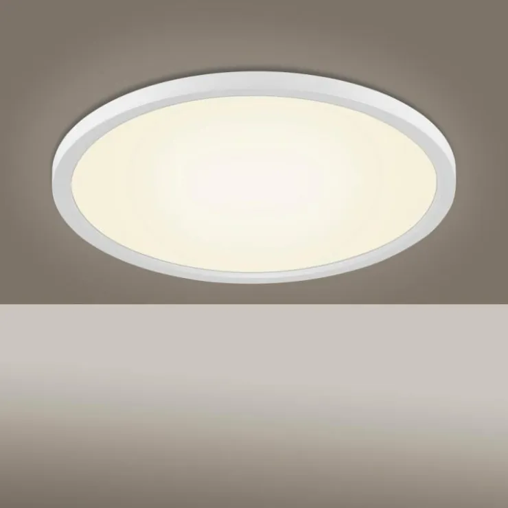 Luminaires Leuchten Direkt Éclairage Led|Plafonnier Leuchten-Direkt FLAT LED Blanc, 1 lumière, Télécommandes
