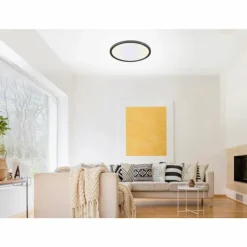 Luminaires Leuchten Direkt Éclairage Led|Plafonnier Leuchten-Direkt FLAT LED Noir, 1 lumière, Télécommandes