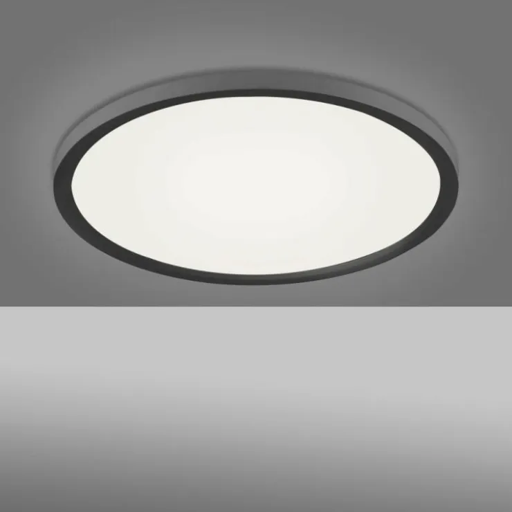 Luminaires Leuchten Direkt Éclairage Led|Plafonnier Leuchten-Direkt FLAT LED Noir, 1 lumière, Télécommandes