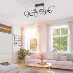 Luminaires Leuchten Direkt Éclairage Led|Plafonnier Leuchten-Direkt CURLS LED Noir, 3 lumières