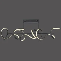Luminaires Leuchten Direkt Éclairage Led|Plafonnier Leuchten-Direkt CURLS LED Noir, 3 lumières