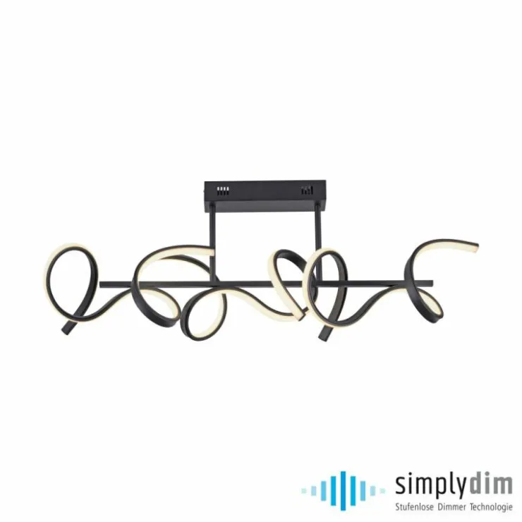 Luminaires Leuchten Direkt Éclairage Led|Plafonnier Leuchten-Direkt CURLS LED Noir, 3 lumières