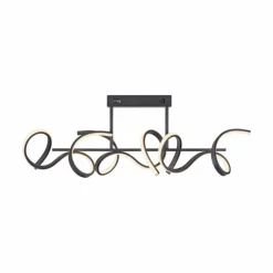 Luminaires Leuchten Direkt Éclairage Led|Plafonnier Leuchten-Direkt CURLS LED Noir, 3 lumières