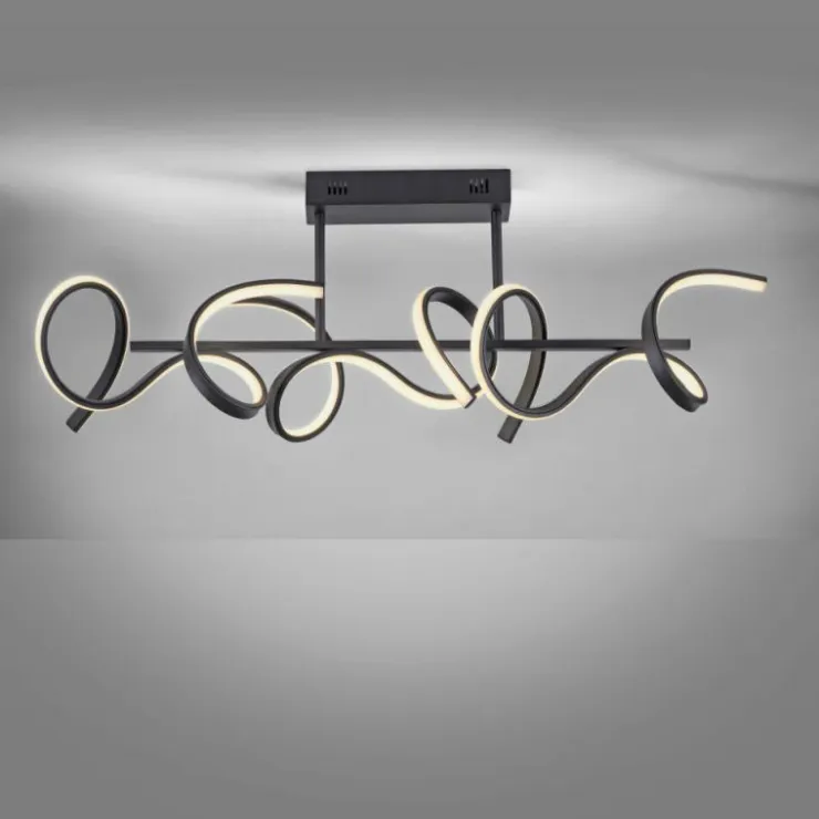 Luminaires Leuchten Direkt Éclairage Led|Plafonnier Leuchten-Direkt CURLS LED Noir, 3 lumières