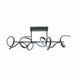 Luminaires Leuchten Direkt Éclairage Led|Plafonnier Leuchten-Direkt CURLS LED Noir, 3 lumières