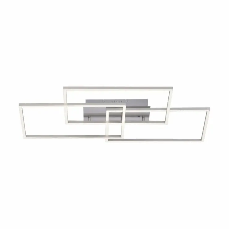 Luminaires Leuchten Direkt Éclairage Led|Plafonnier Leuchten-Direkt IVEN LED Nickel mat, 3 lumières, Télécommandes