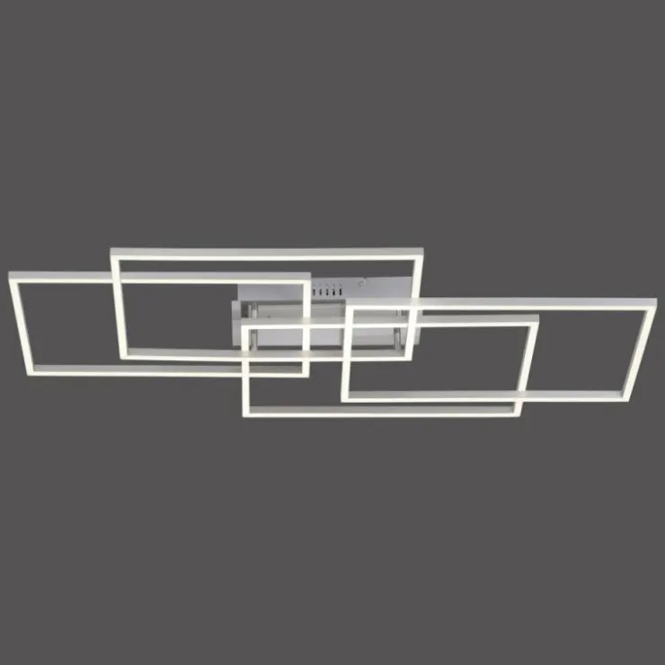 Luminaires Leuchten Direkt Éclairage Led|Plafonnier Leuchten-Direkt IVEN LED Nickel mat, 4 lumières, Télécommandes
