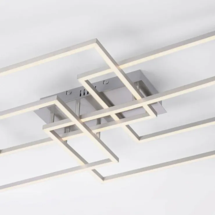 Luminaires Leuchten Direkt Éclairage Led|Plafonnier Leuchten-Direkt IVEN LED Nickel mat, 4 lumières, Télécommandes